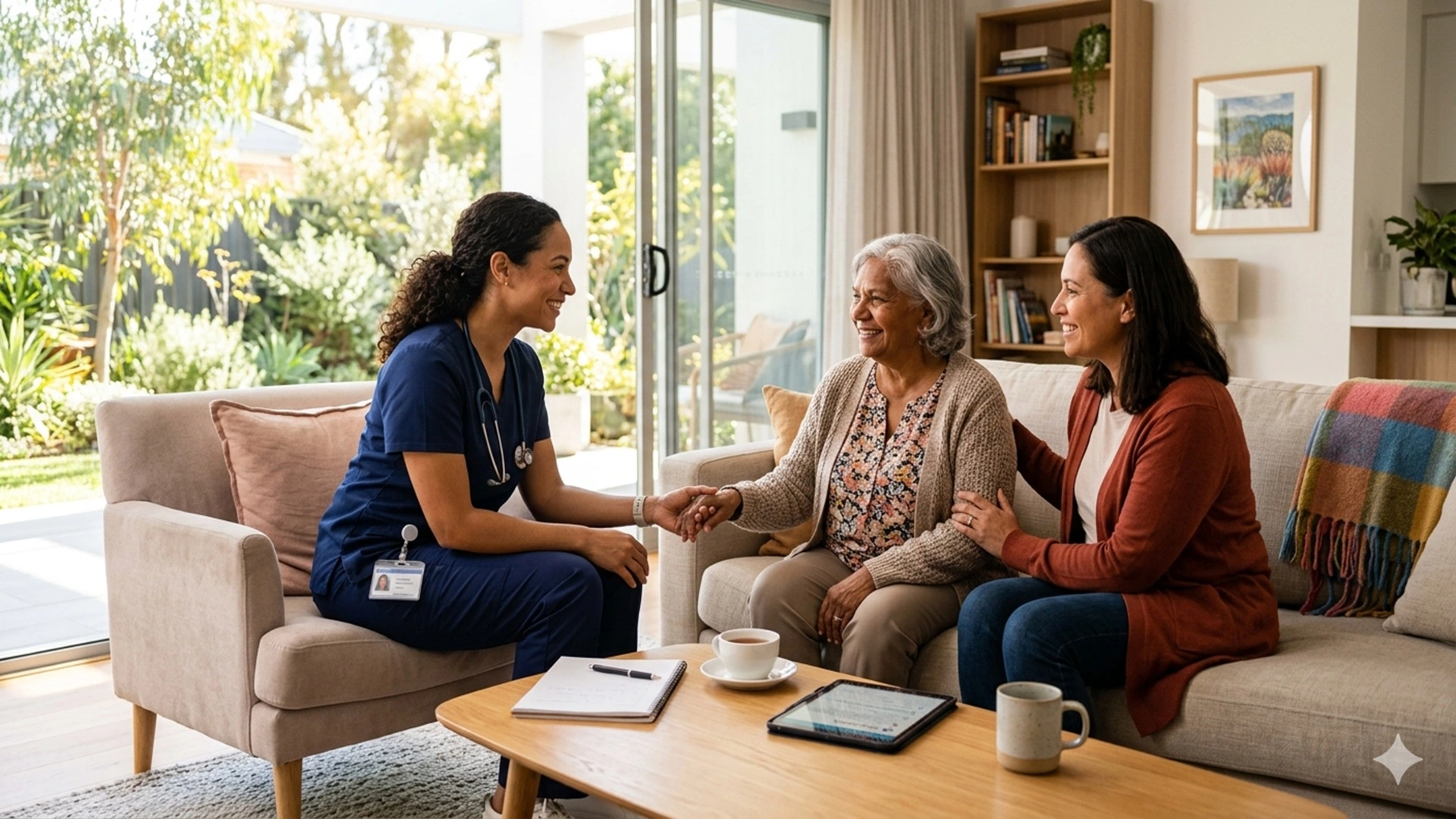 AHPRA-registered NDIS nurse visiting participant at home in Perth, WA