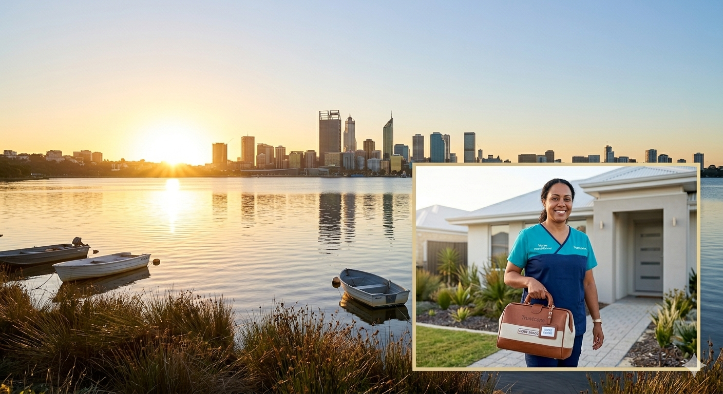 TrustCare NDIS nurse covering the Perth metro area — local community nursing specialist WA